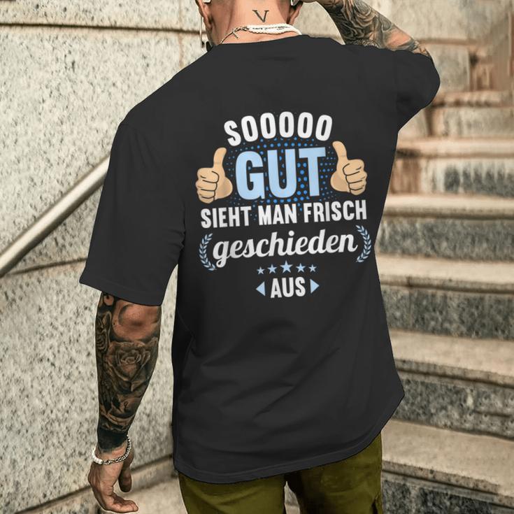 Exmann Exfrau Geschieden Separation Direction T-Shirt mit Rückendruck Geschenke für Ihn