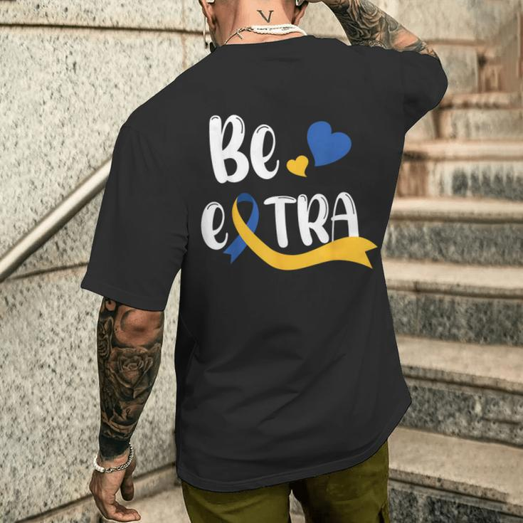 Be Extra Cute T21 World Down Syndrome Awareness Day Men's T-shirt Back Print Gifts for Him