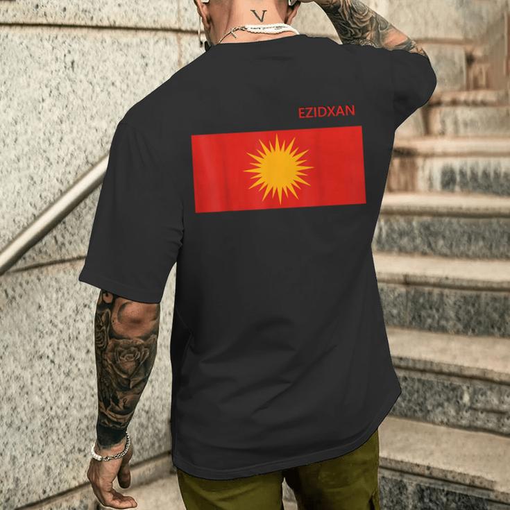 Ezidi Flag Yezidiintage T-Shirt mit Rückendruck Geschenke für Ihn