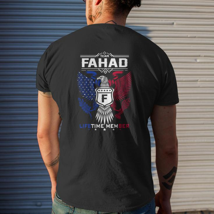 Fahad Name Fahad Eagle Lifetime Member G Mens Back Print T-shirt Gifts for Him