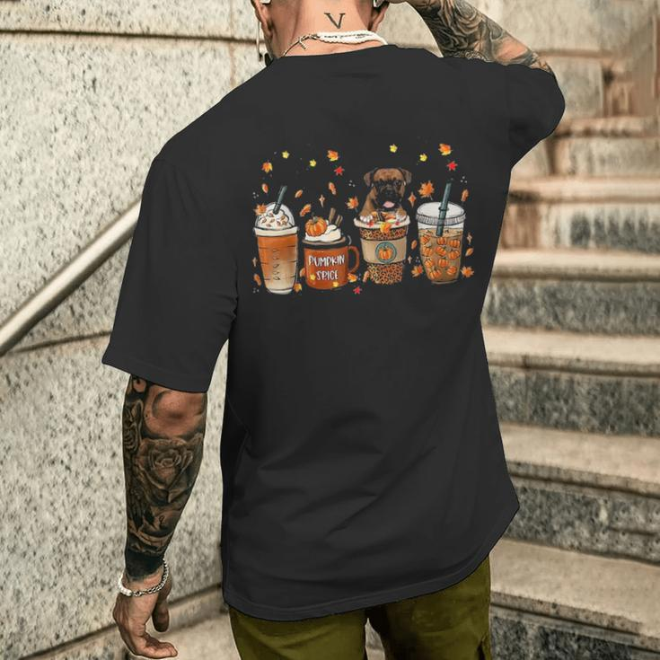 Fall Coffee Pumpkin Spice Latte Iced Autumn Boxer Men's T-shirt Back Print Gifts for Him