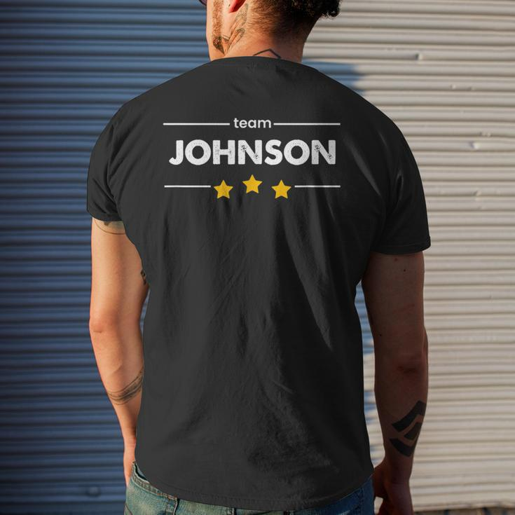 Family Name Surname Or First Name Team Johnson Men's T-shirt Back Print Gifts for Him