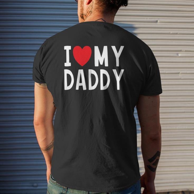Family Quote I Love My Daddy Heart Celebrate Dad Mens Back Print T-shirt Gifts for Him