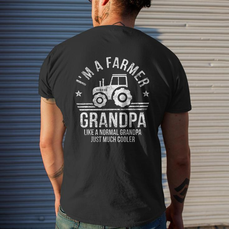 Im A Farmer Grandpa Mens Back Print T-shirt Gifts for Him