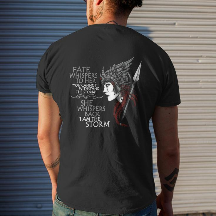 Fate Whispers To Her She Whispers Back I Am The Storm Shirt Mens Back Print T-shirt Gifts for Him