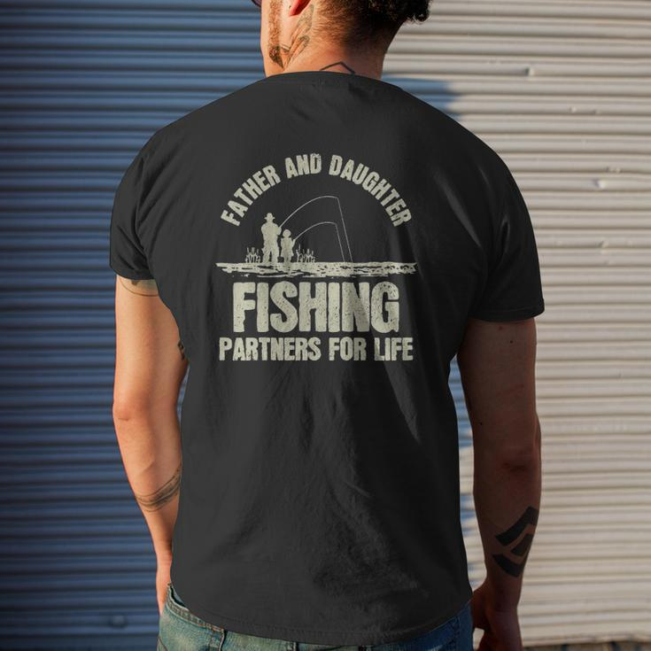 Father & Daughter Fishing Partners Father's Day Mens Back Print T-shirt Gifts for Him