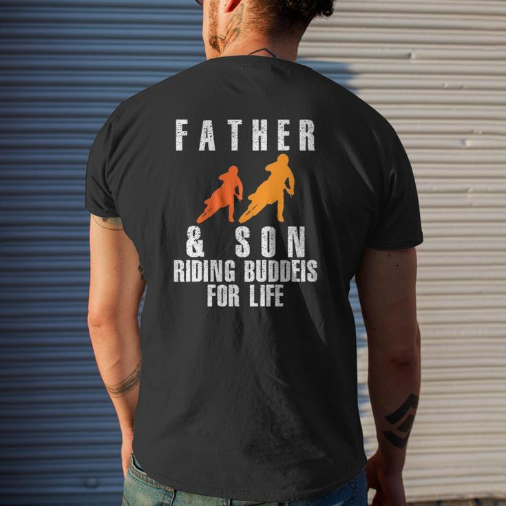 Father & Son Riding Buddies Dirt Bike Motocross Mens Back Print T-shirt Gifts for Him