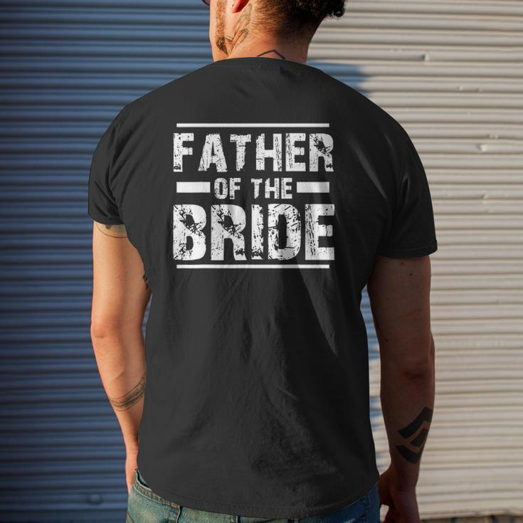 Father Of The Bride Wedding Bridal Party Mens Back Print T-shirt Gifts for Him