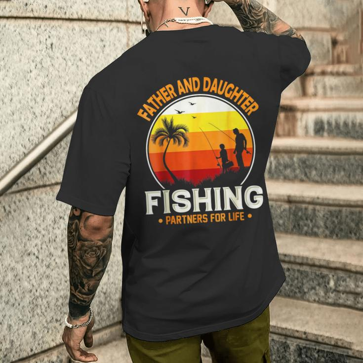 Father Daughter Fishing Partner For Life Best Father's Day Men's T-shirt Back Print Gifts for Him