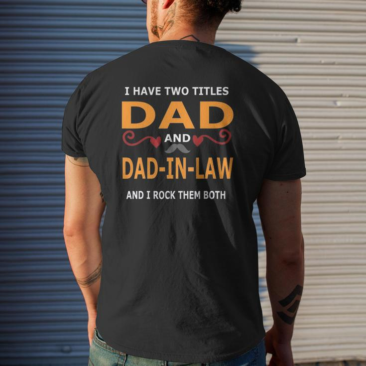 Father In Law Wedding From Bride Daughter In Law Mens Back Print T-shirt Gifts for Him
