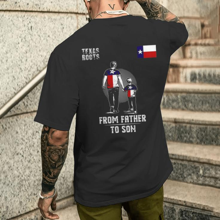 Father To Son Texas Men's T-shirt Back Print Gifts for Him