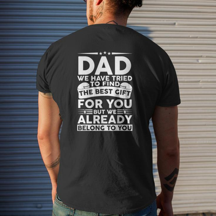 Father's Day For Best Dad From Kids Daughter Son Wife Mens Back Print T-shirt Gifts for Him