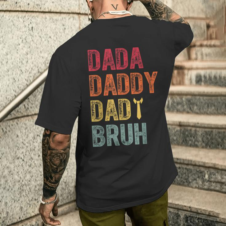 Father's Day Dada Daddy Dad Bruh Happy Father's Day For Men Men's T-shirt Back Print Gifts for Him