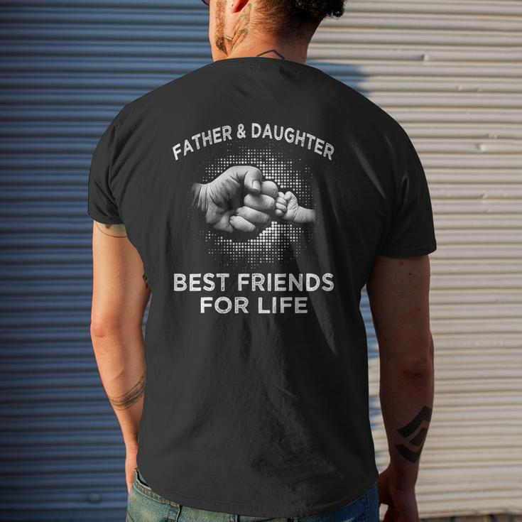 Father's Day Father Daughter Friends Fist Bump Mens Back Print T-shirt Gifts for Him