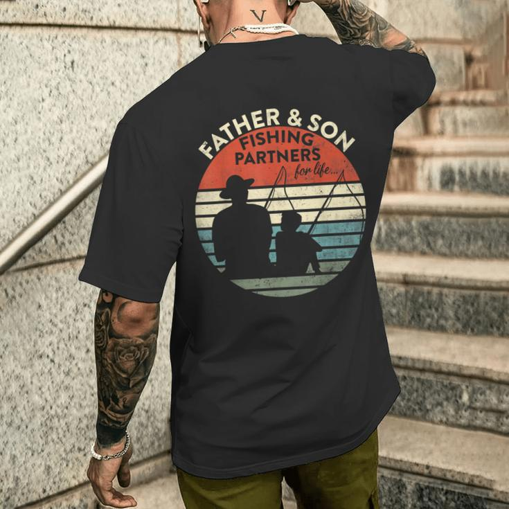 Fathers Day Fishing For Dad Fathers Day From Son Fishing Men's T-shirt Back Print Gifts for Him