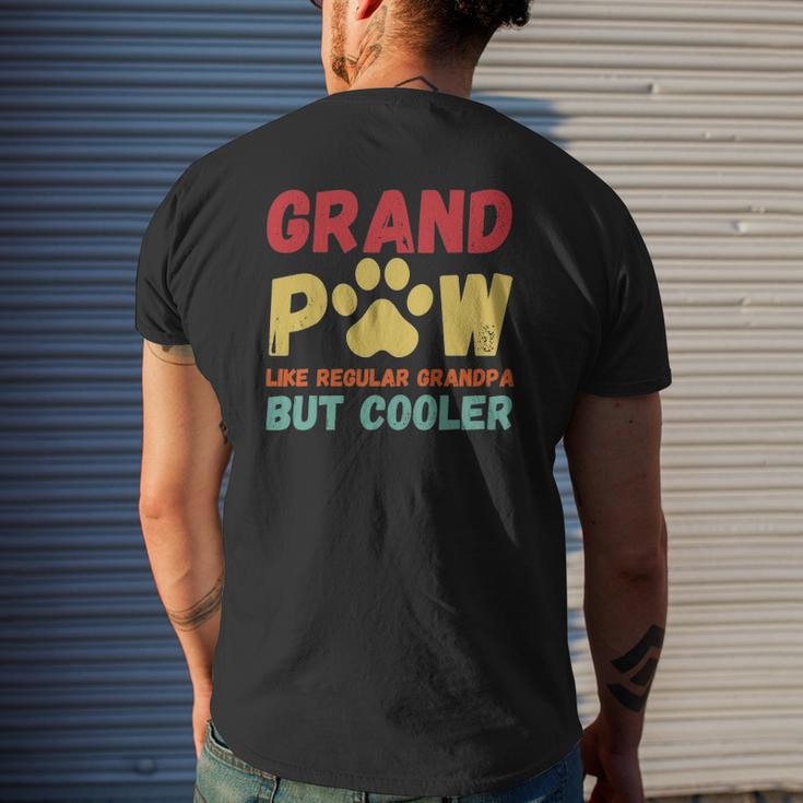 Father's Day Grandpaw Like Regular Grandpa But Cooler Mens Back Print T-shirt Gifts for Him