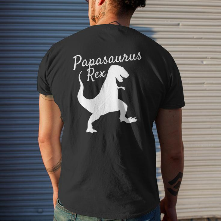 Father's Day From Wife Son Daughter Kids Papasaurus Mens Back Print T-shirt Gifts for Him
