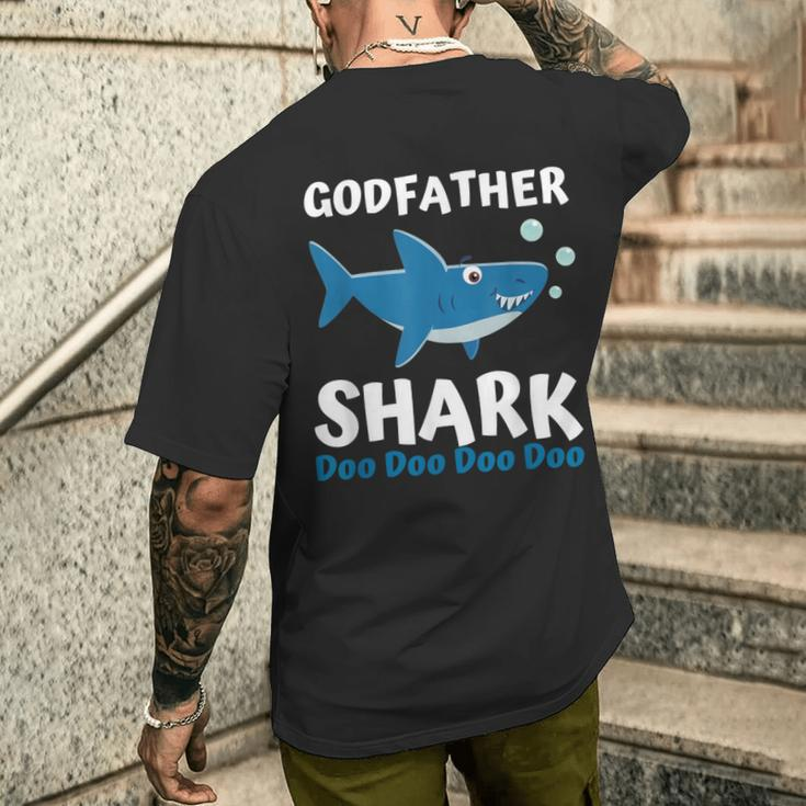 Fathers Day From Godson Goddaughter Godfather Shark Men's T-shirt Back Print Gifts for Him