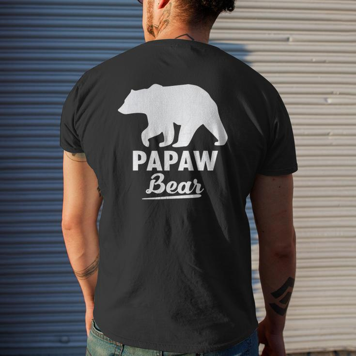 Father's Day Papaw Bear Grandpa Men Mens Back Print T-shirt Gifts for Him