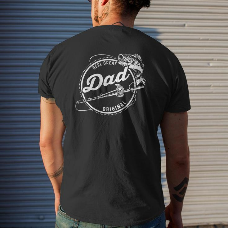 Father's Day Reel Great Dad Original Fisherman Fishing Lovers Mens Back Print T-shirt Gifts for Him