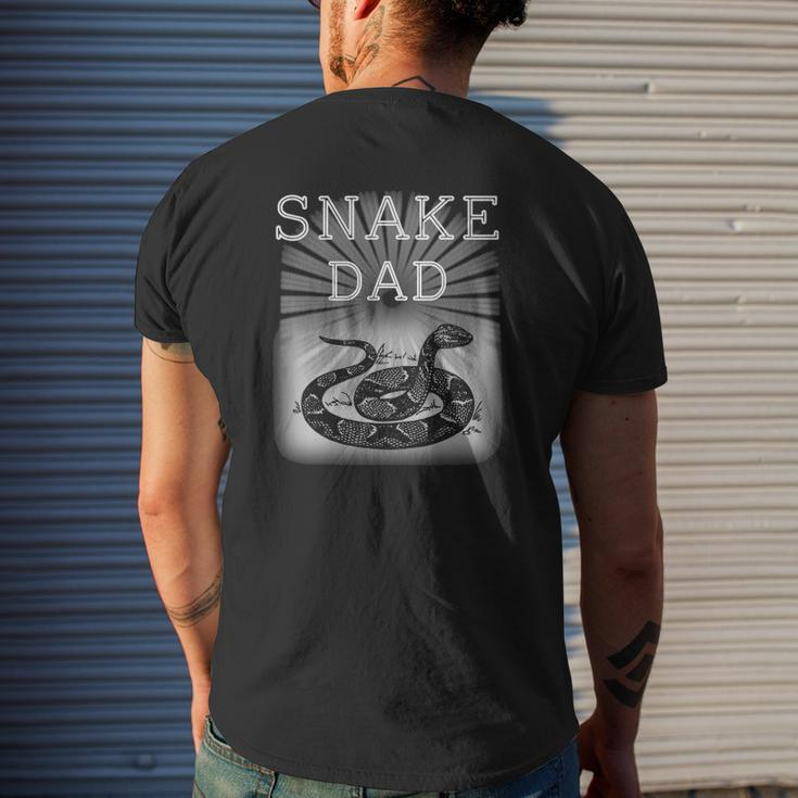 Father's Day Snake Dad Owner And Reptile Lover Mens Back Print T-shirt Gifts for Him
