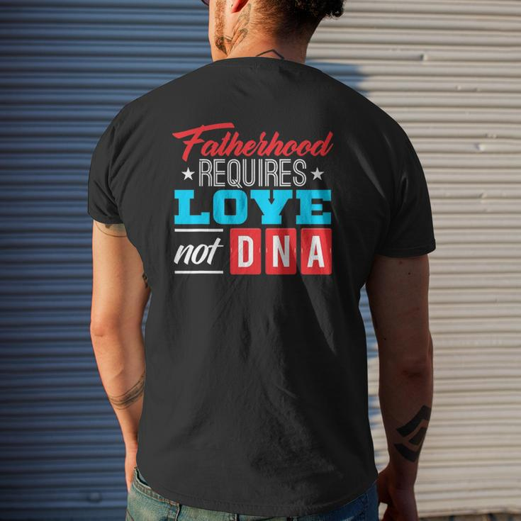 Father's Day For Stepdad Stepfather Love Not Dna Mens Back Print T-shirt Gifts for Him