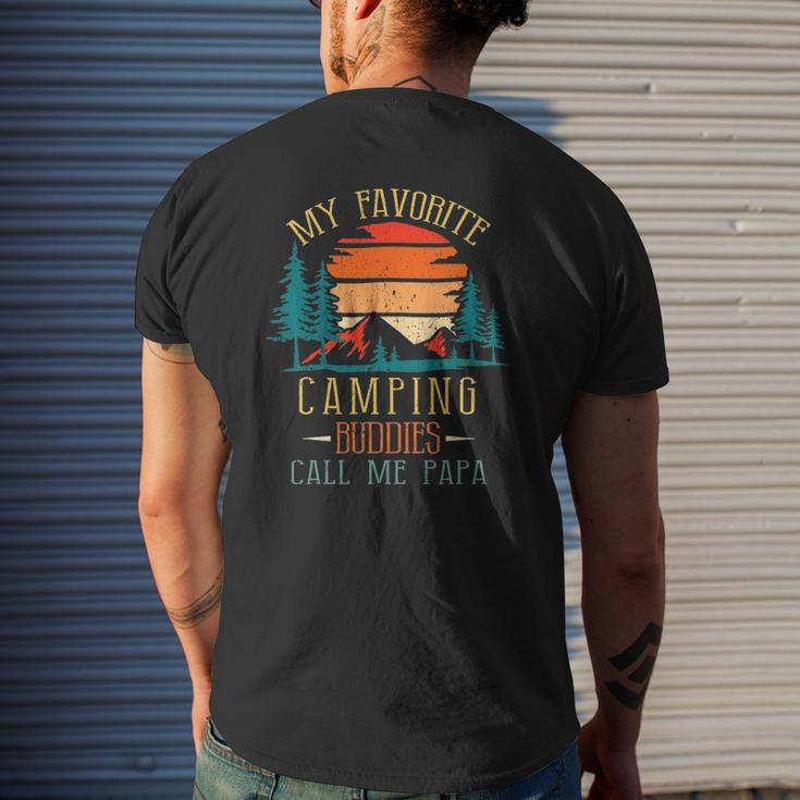 My Favorite Camping Buddies Call Me Papa Family Father Mens Back Print T-shirt Gifts for Him