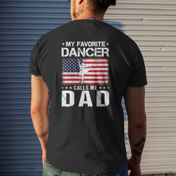 My Favorite Dancer Calls Me Dad Proud Dad Father's Day Mens Back Print T-shirt Gifts for Him