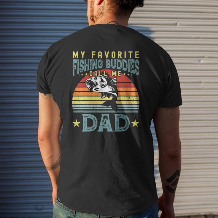 My Favorite Fishing Buddies Call Me Dad Father's Day Mens Mens Back Print T-shirt Gifts for Him