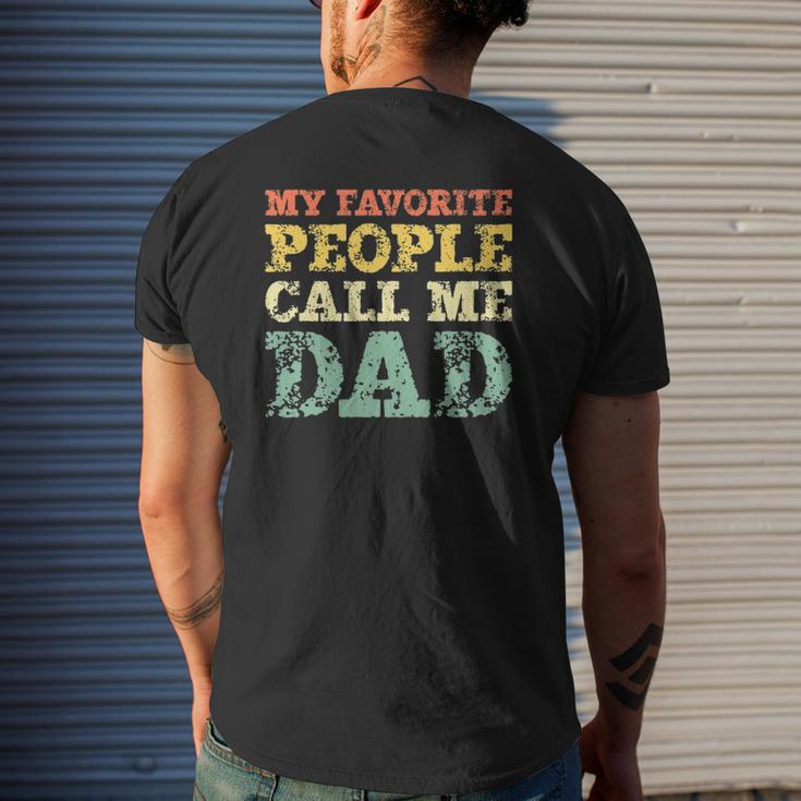 My Favorite People Call Me Dad Vintage Father Christmas Mens Back Print T-shirt Gifts for Him