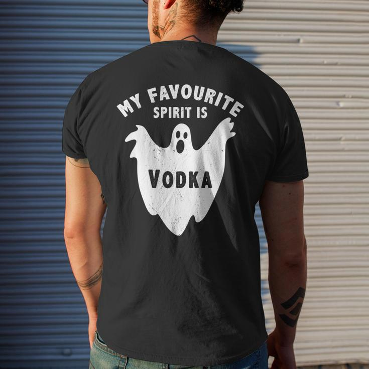 My Favorite Spirit Is Vodka Halloween Vodka Drinker V3 Mens Back Print T-shirt Gifts for Him