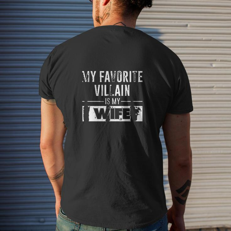My Favorite Villain Is My Wife Graphic V2 Mens Back Print T-shirt Gifts for Him
