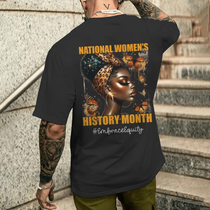 Feminist National Women's History Month 2024 Embrace Equity Men's T-shirt Back Print Gifts for Him