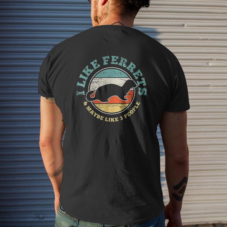 Ferret Vintage Mens Back Print T-shirt Gifts for Him