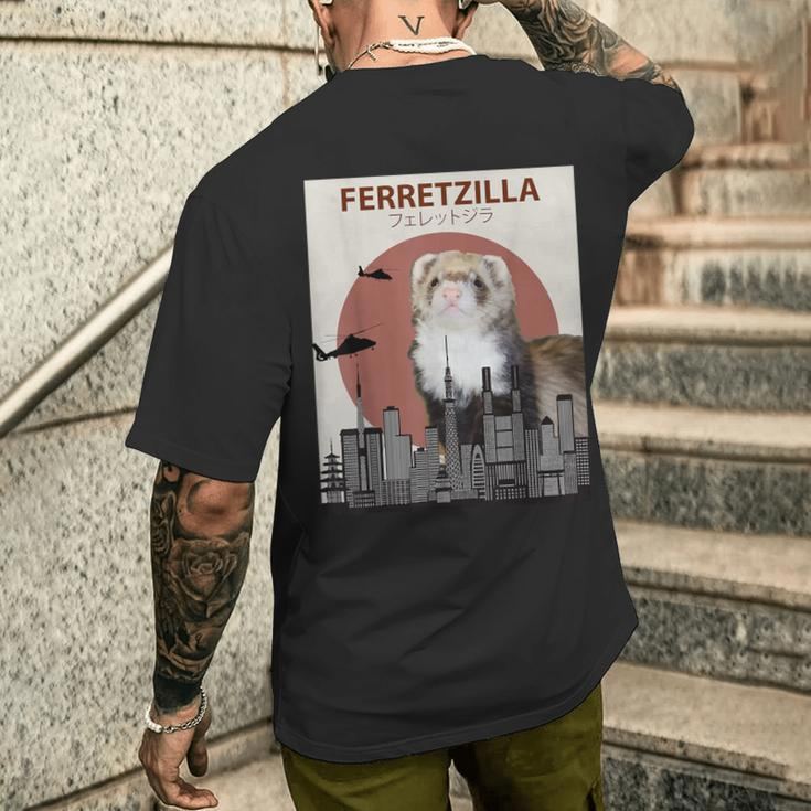 Ferretzilla Ferret For Ferret Lovers T-Shirt mit Rückendruck Geschenke für Ihn