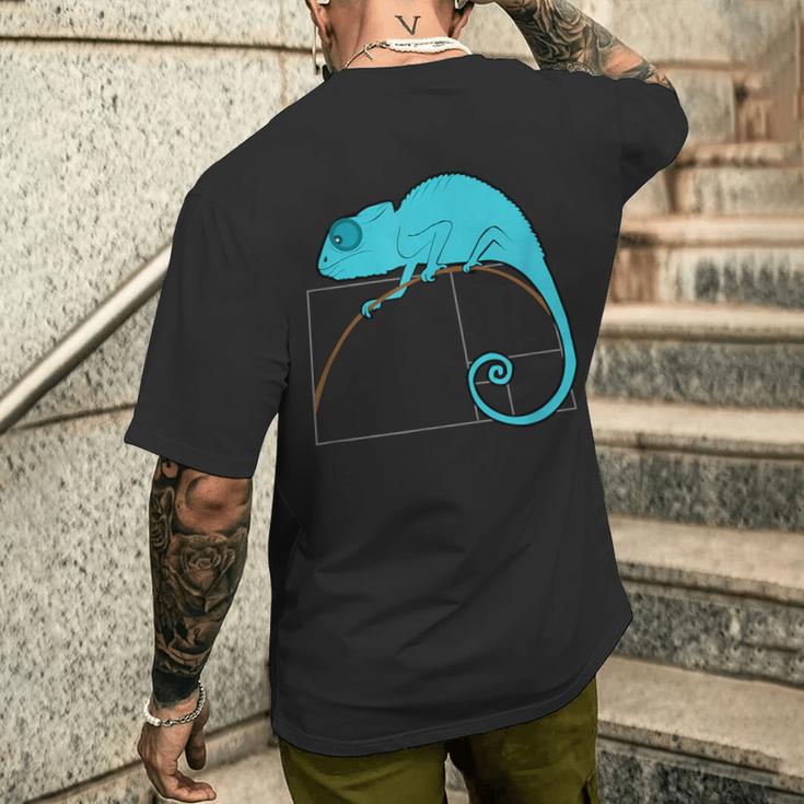 Fibonacci Chameleon T-Shirt mit Rückendruck Geschenke für Ihn