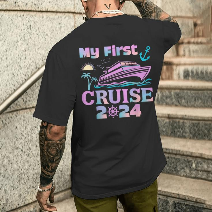 My First Cruise 2024 Matching Family Cruise Men's T-shirt Back Print Gifts for Him