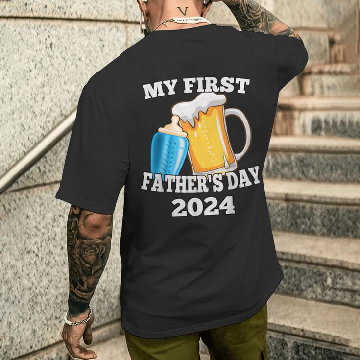 My First Father's Day As A Dad Father's Day 2024 Best Men's T-shirt Back Print Gifts for Him