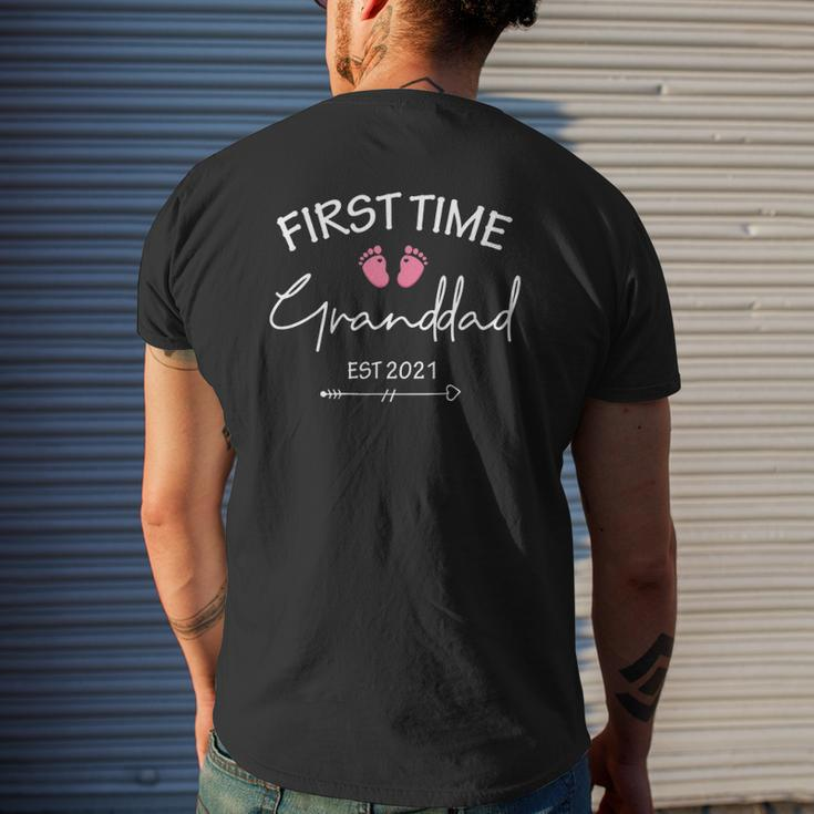 First Time Granddad Est 2021 Matching Family Christmas Mens Back Print T-shirt Gifts for Him