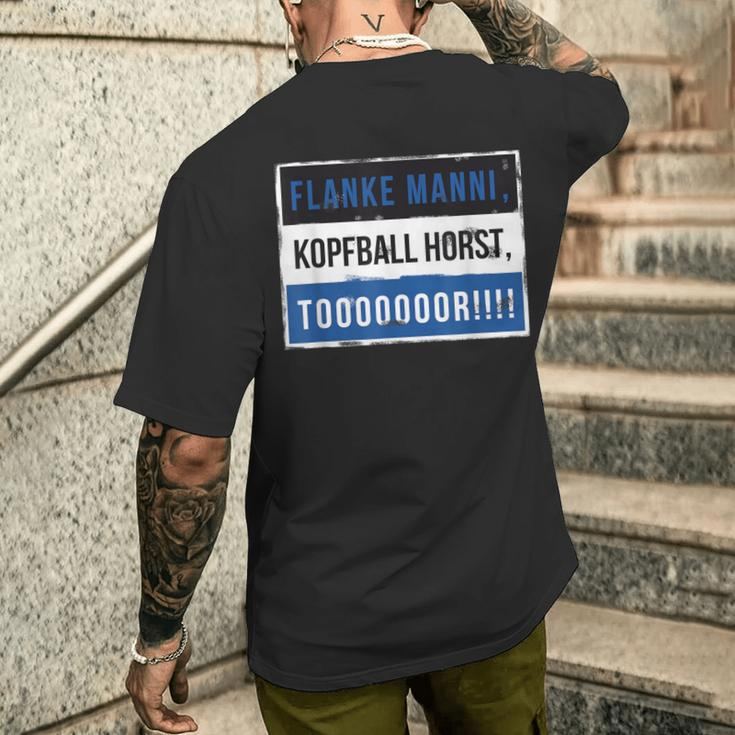 Flanke Manni Headball Horst Tooor Fan Outfit Hamburg Retro T-Shirt mit Rückendruck Geschenke für Ihn