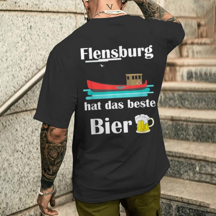 Flensburg Hat Das Beste Bier T-Shirt mit Rückendruck Geschenke für Ihn