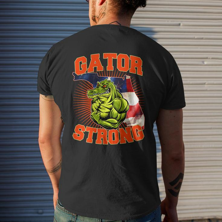 Florida State Gator Strong Usa Flag Mens Back Print T-shirt Gifts for Him