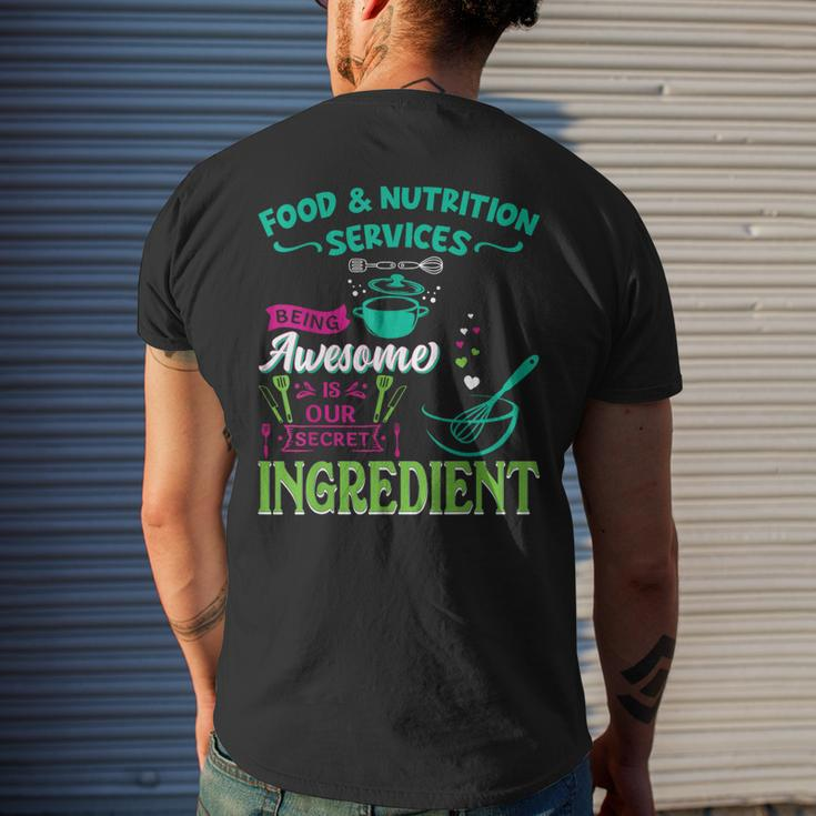 Food & Nutrition Services Being Awesome Lunch Lady Men's T-shirt Back Print Gifts for Him