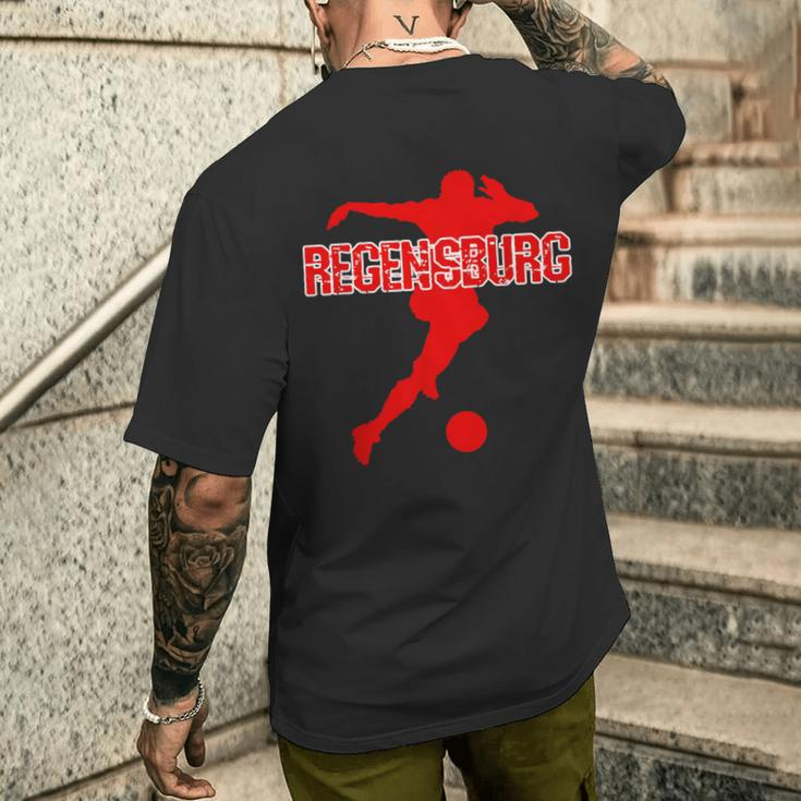Football Kicken Club Regensburg Fan Heimat Bayern T-Shirt mit Rückendruck Geschenke für Ihn