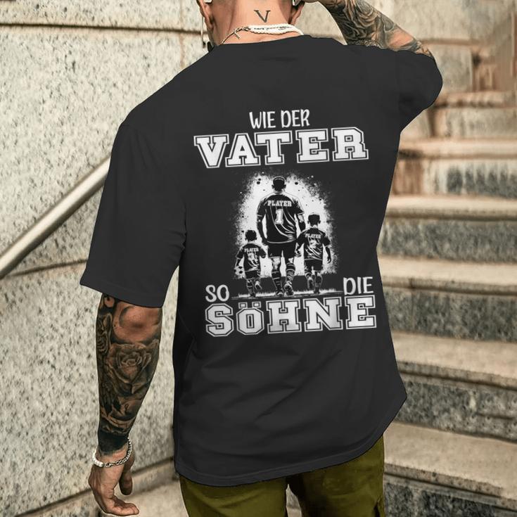 Football Papa Wie Der Fater So Die Söhne Father's Day T-Shirt mit Rückendruck Geschenke für Ihn