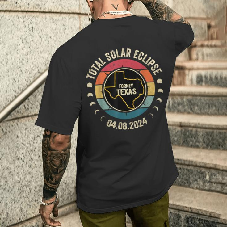 Forney Texas Total Solar Eclipse 2024 Men's T-shirt Back Print Gifts for Him