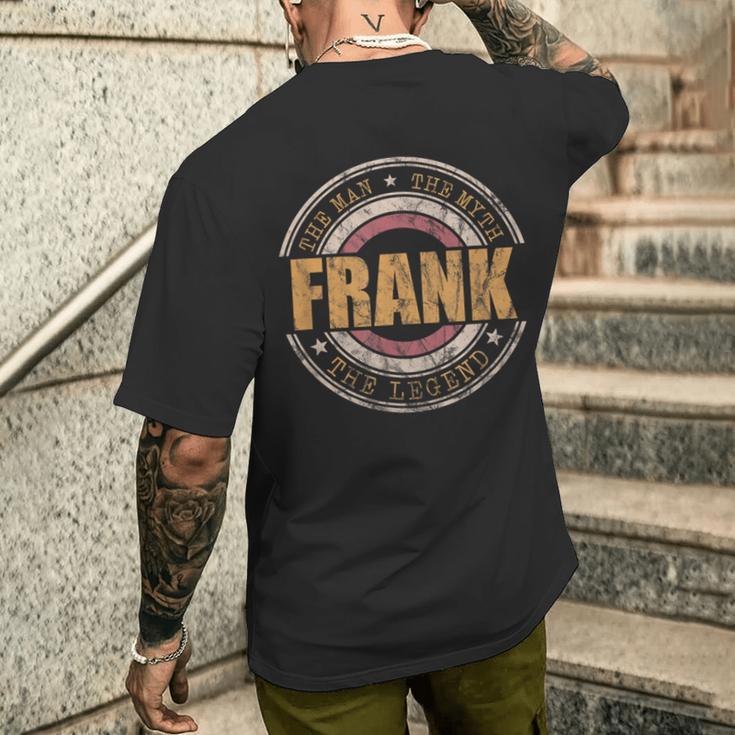 Frank The Man The Myth The Legend First Name Frank Men's T-shirt Back Print Funny Gifts