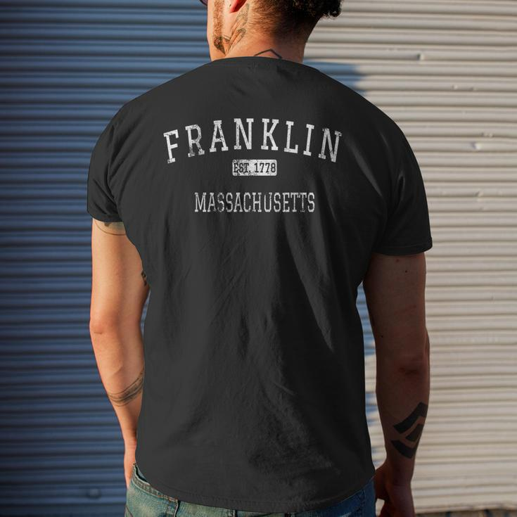 Franklin Massachusetts Ma Vintage Men's T-shirt Back Print Gifts for Him
