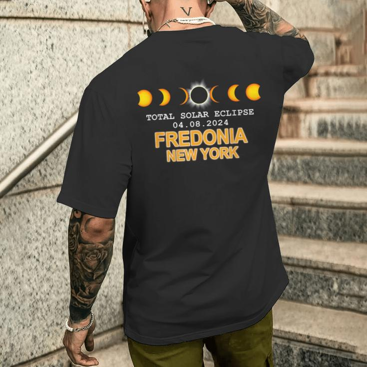 Fredonia New York Total Solar Eclipse 2024 Men's T-shirt Back Print Gifts for Him