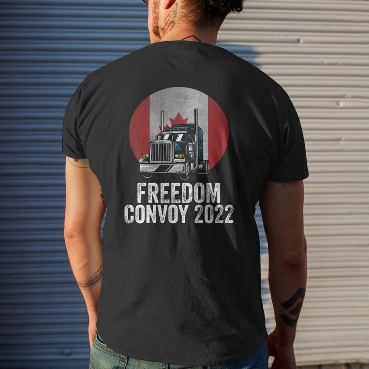 Freedom Convoy 2022 Canadian Trucker Tee Mens Back Print T-shirt Gifts for Him
